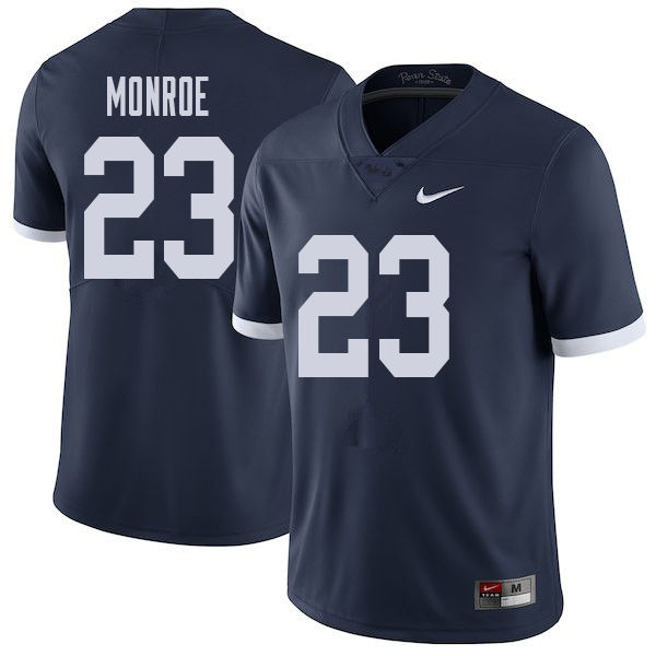 Men #23 Ayron Monroe Penn State Nittany Lions College Throwback Football Jerseys Sale-Navy
